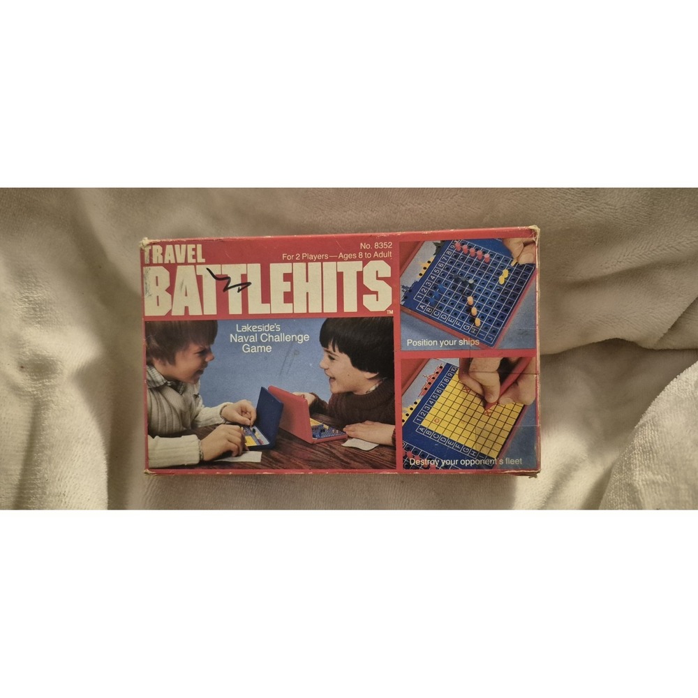 Vintage 1970s Lakeside Travel Battlehits‎ Game Complete Portable Battleship